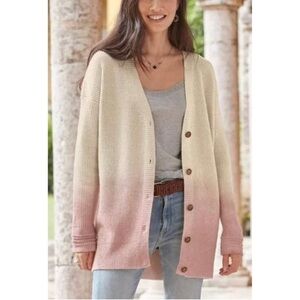 Sundance Dip Dye Sunset Moments Cardigan Sweater Medium
